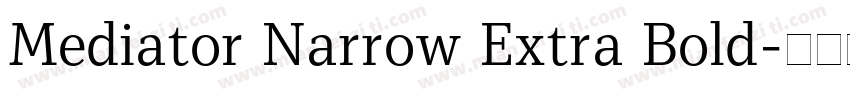 Mediator Narrow Extra Bold字体转换